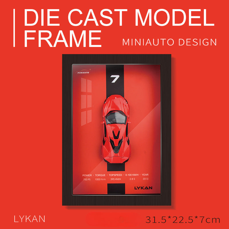 【TG009】3D Wall Art Replica Alloy Car