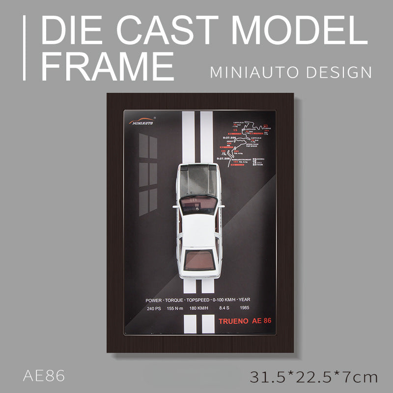 【TG009】3D Wall Art Replica Alloy Car