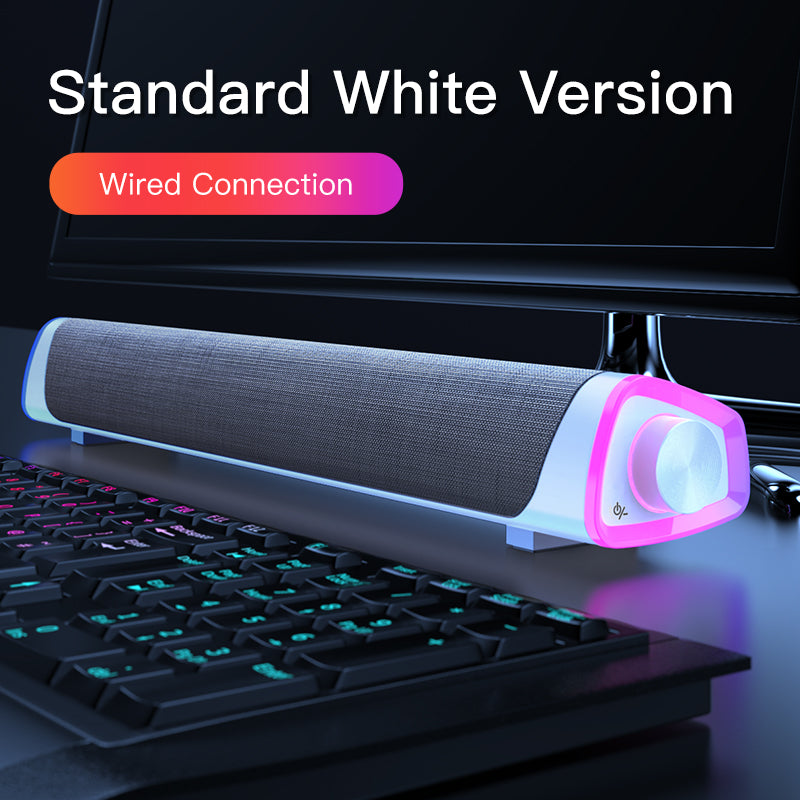 4D Computer Bluetooth Speaker Bar Stereo Sound  Wired Loudspeaker