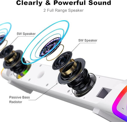 4D Computer Bluetooth Speaker Bar Stereo Sound  Wired Loudspeaker